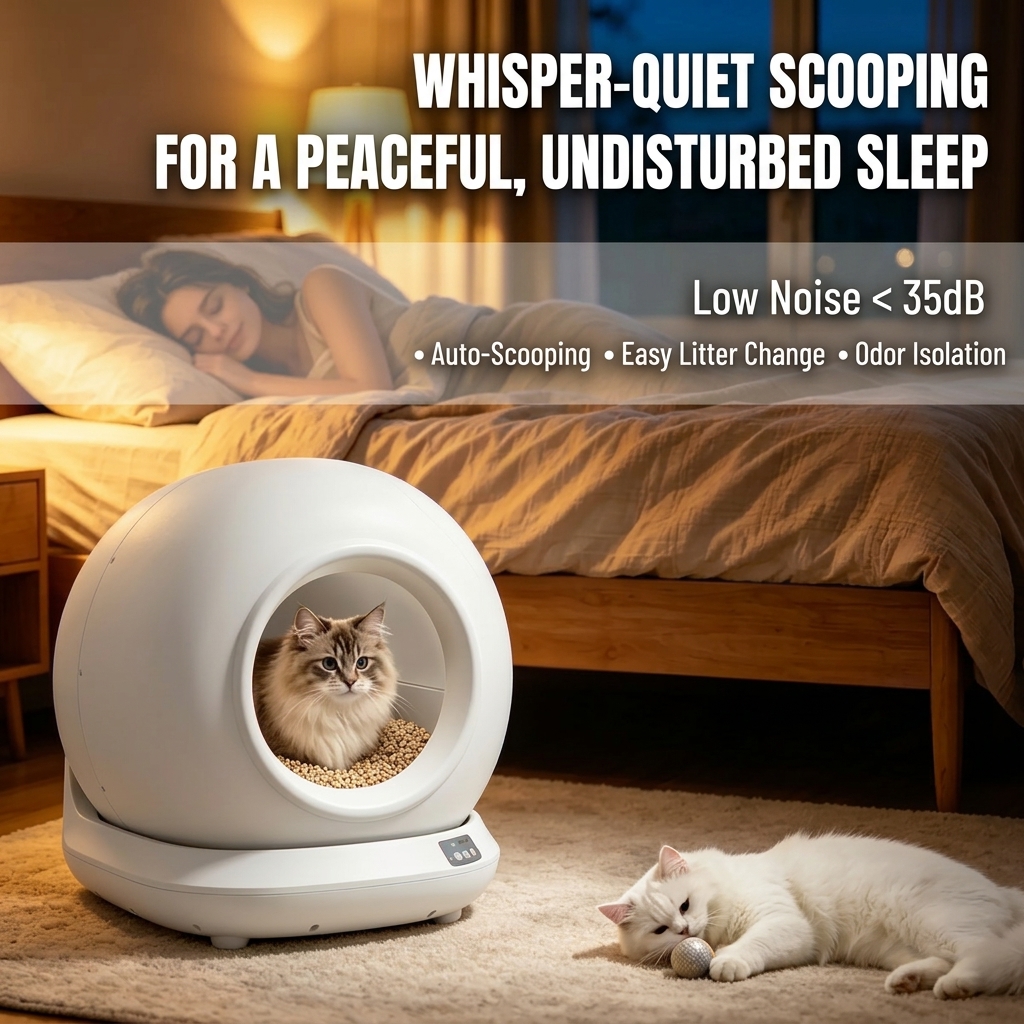 Automatic Self-Cleaning Cat Litter Box – Large Enclosed Smart Litter Box