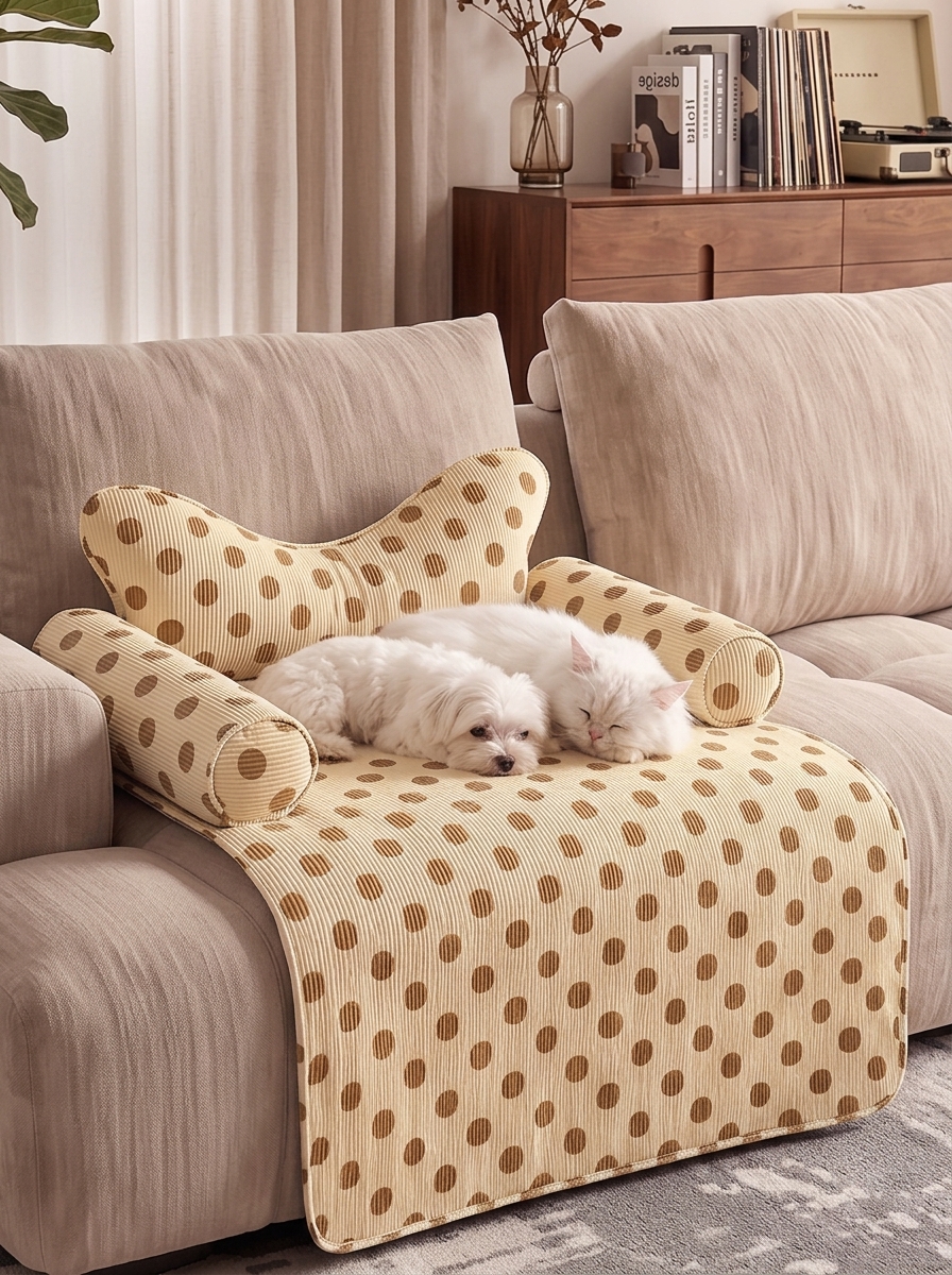 Thick & Cozy Sofa-Style Pet Bed | Large Dog & Cat Cushion