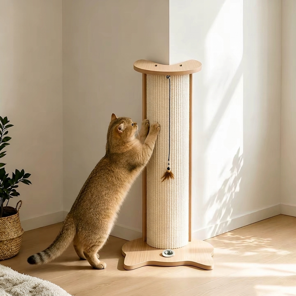 Corner Cat Scratcher for Wall & Furniture Protection | Natural Sisal Cat Scratching Post for Indoor Cats