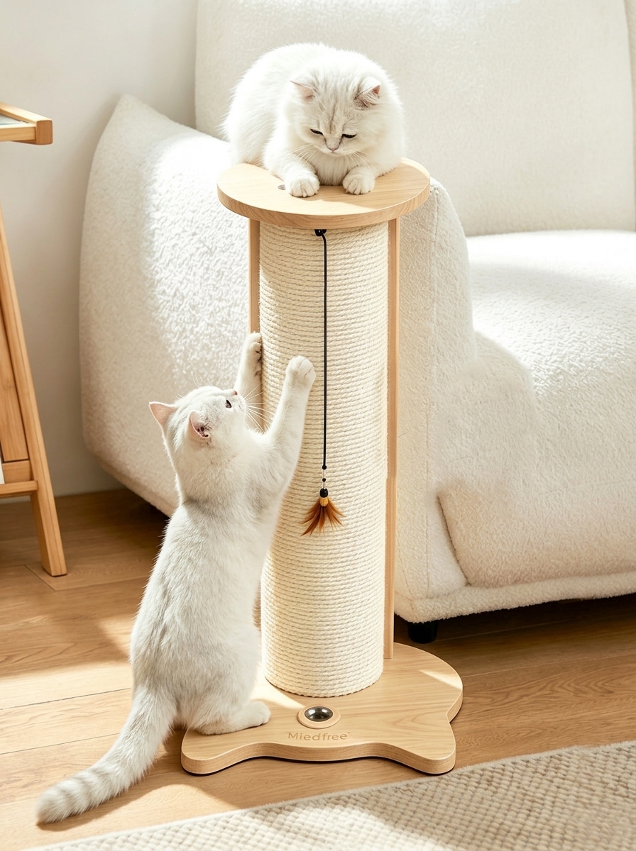 Corner Cat Scratcher for Wall & Furniture Protection | Natural Sisal Cat Scratching Post for Indoor Cats