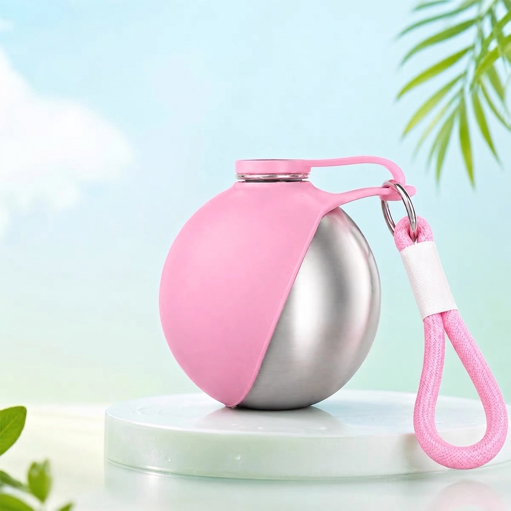 304 Stainless Steel Pet Water Bottle | Portable Dog Water Dispenser for Walking, Travel & Outdoor Use | Leak-Proof Cat & Dog Drinking Bottle