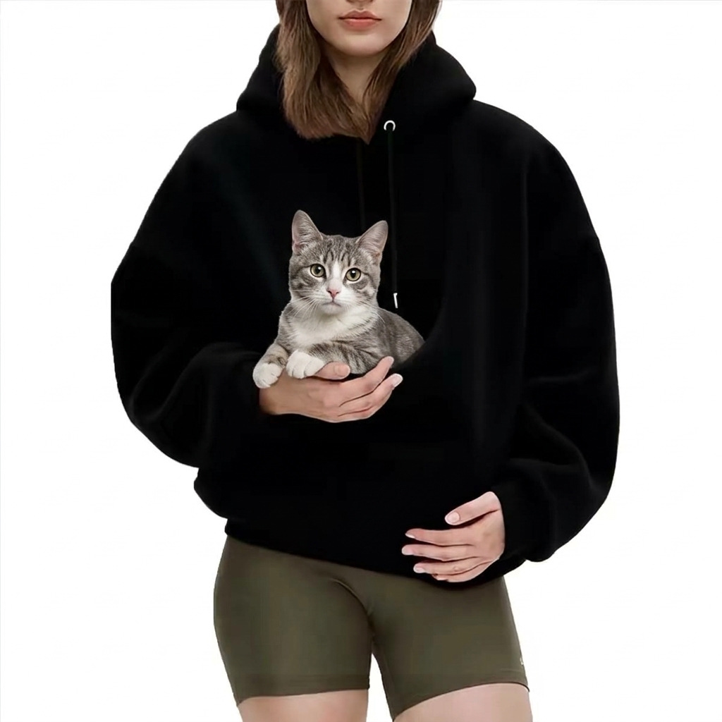 Cozy Fleece Pet-Friendly Hoodie – Oversized & Warm