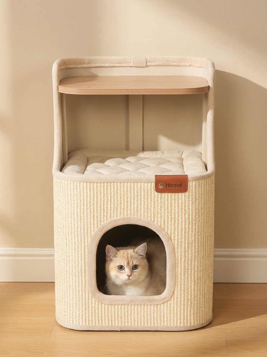 Multi-Functional Cat Condo & Scratcher | Modern Cat Furniture