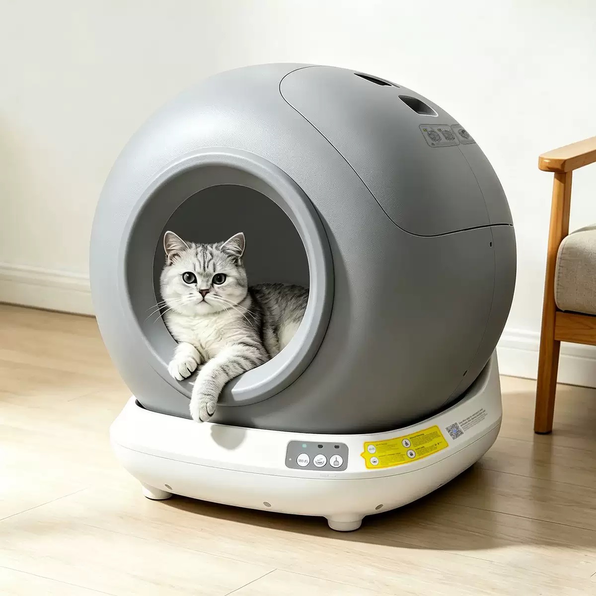 Automatic Self-Cleaning Cat Litter Box – Large Enclosed Smart Litter Box