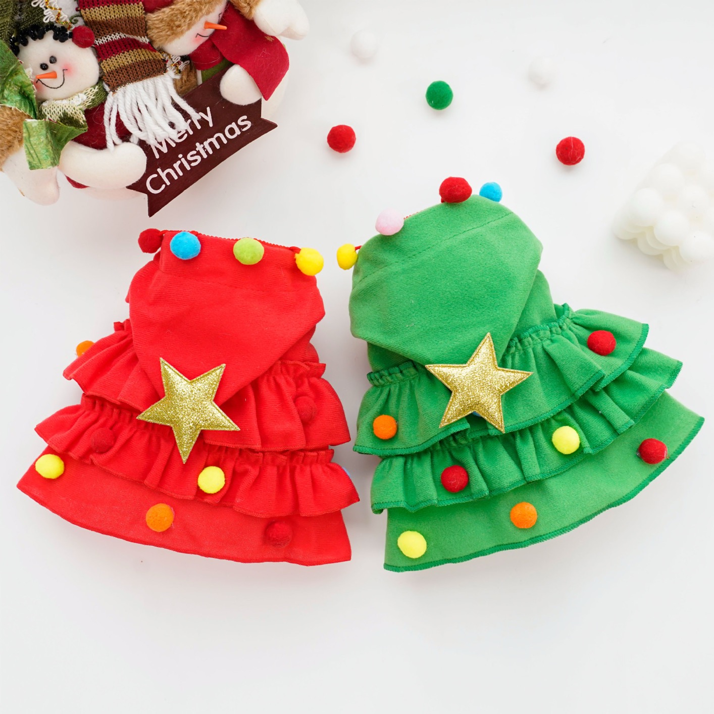 Christmas Pet Cape Costume for Cats & Dogs Cat Christmas gift – Cozy Holiday Outfit