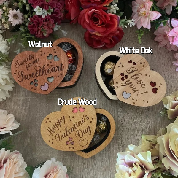Personalized Heart Shaped Chocolate Candy Box