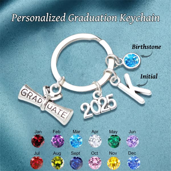 2025 Graduation Keychain - Personalised Gift Keepsake, Gift for Graduates