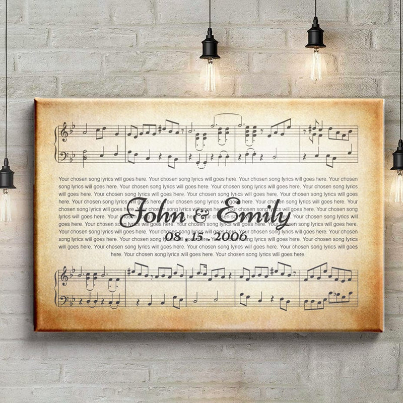 Song Lyrics On Canvas Custom Wall Art