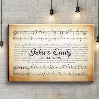 Song Lyrics On Canvas Custom Wall Art