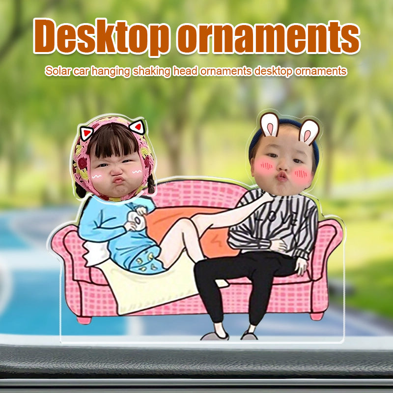 Personalized Solar Car-mounted Shaking Head Ornaments Desktop Ornaments