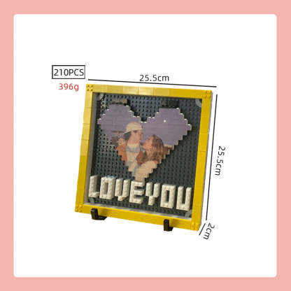I Love You Personalized Photo Building Blocks Romantic Valentine's Day Gift