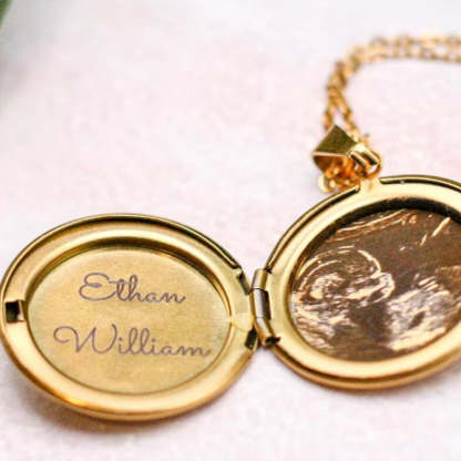 Personalized Engraved Sonogram Necklace