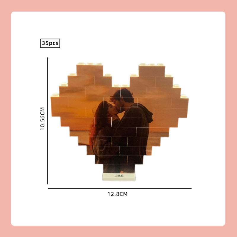 I Love You Personalized Photo Building Blocks Romantic Valentine's Day Gift