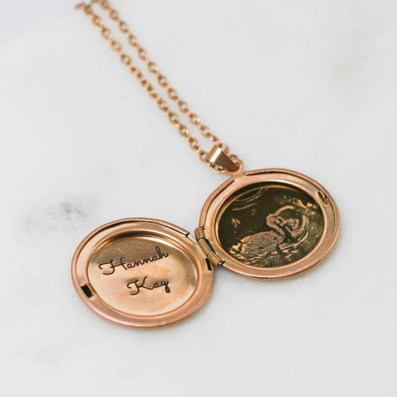 Personalized Engraved Sonogram Necklace