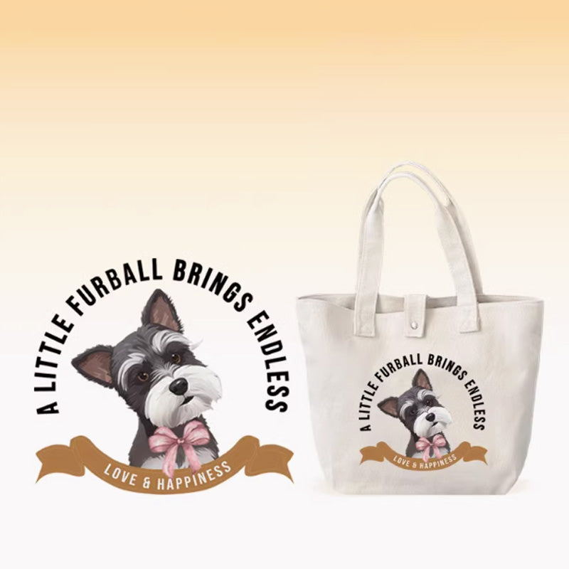 Personalized Cute Pet Canvas Bag - Valentine's Day Gift for Her Who Loves Pets