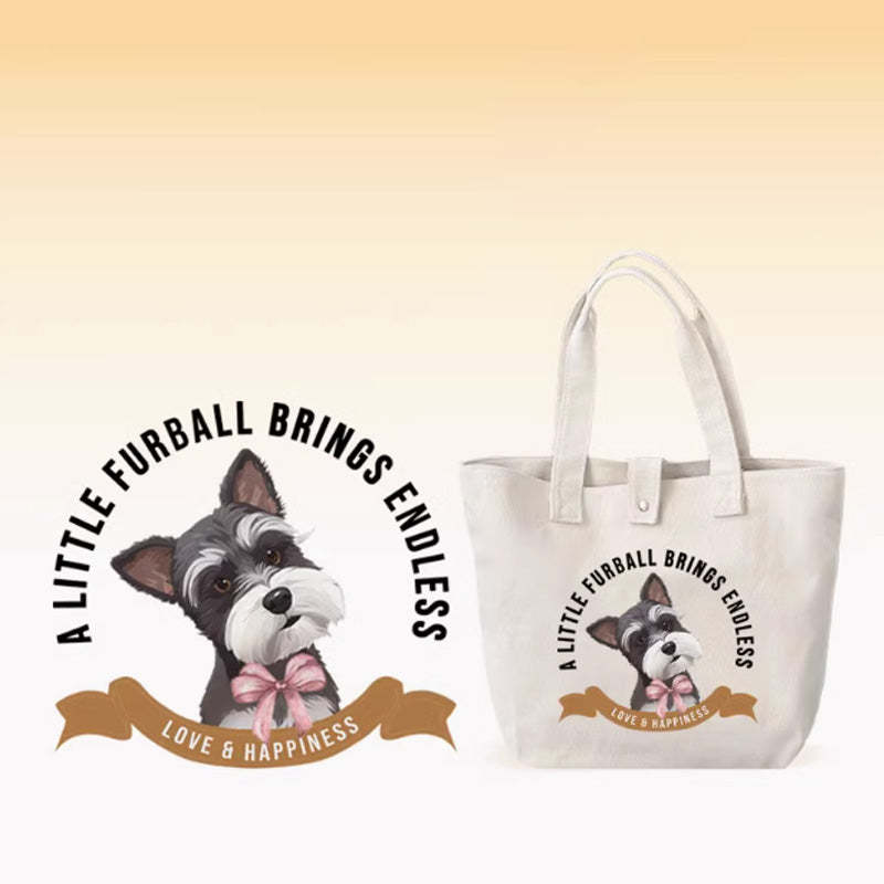 Personalized Cute Pet Canvas Bag - Valentine's Day Gift for Her Who Loves Pets