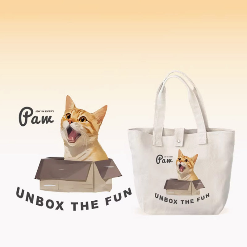 Personalized Cute Pet Canvas Bag - Valentine's Day Gift for Her Who Loves Pets