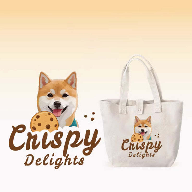 Personalized Cute Pet Canvas Bag - Valentine's Day Gift for Her Who Loves Pets