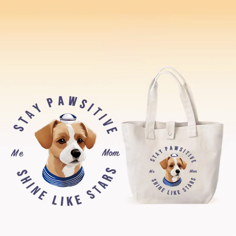 Personalized Cute Pet Canvas Bag - Valentine's Day Gift for Her Who Loves Pets