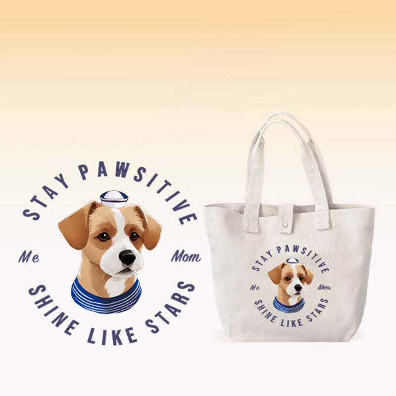 Personalized Cute Pet Canvas Bag - Valentine's Day Gift for Her Who Loves Pets