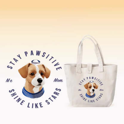 Personalized Cute Pet Canvas Bag - Valentine's Day Gift for Her Who Loves Pets