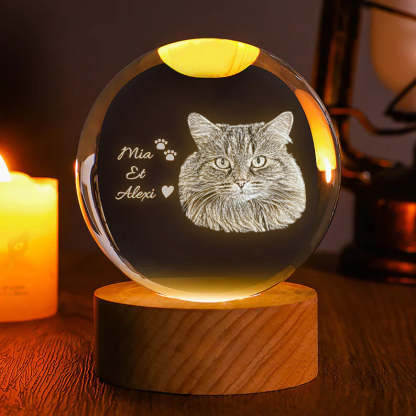 Personalized Memorial Crystal Ball