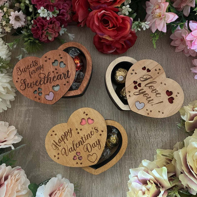 Personalized Heart Shaped Chocolate Candy Box