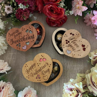 Personalized Heart Shaped Chocolate Candy Box