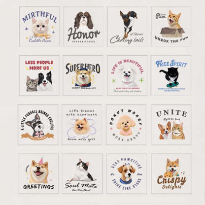 Personalized Cute Pet Canvas Bag - Valentine's Day Gift for Her Who Loves Pets