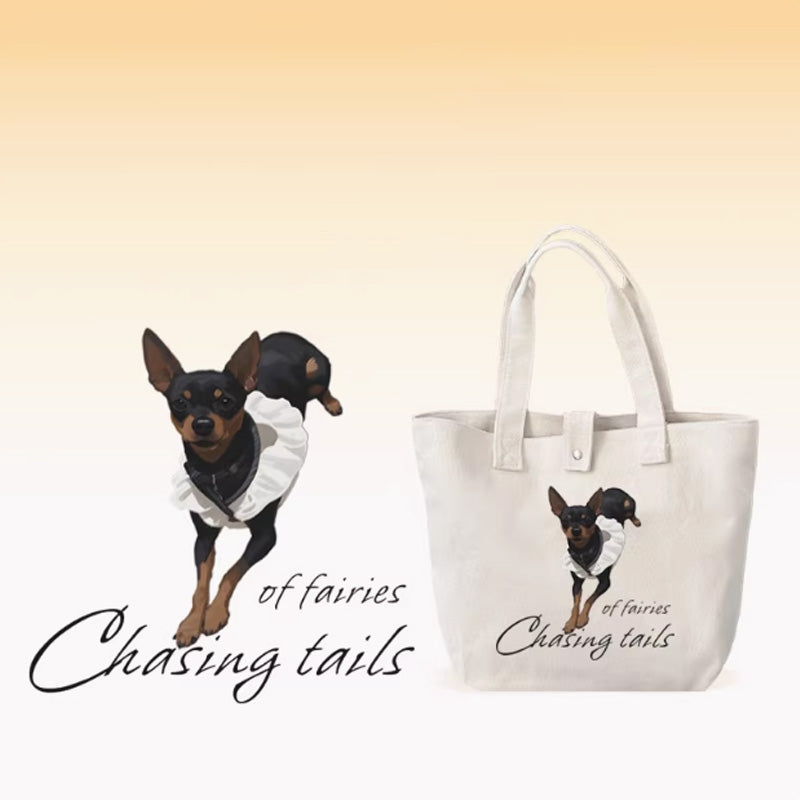 Personalized Cute Pet Canvas Bag - Valentine's Day Gift for Her Who Loves Pets