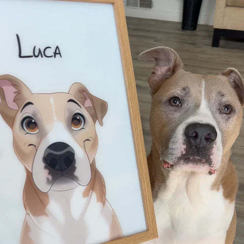 Personalized Forever Friends Portrait, Pet Art Night Light