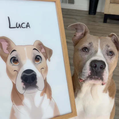 Personalized Forever Friends Portrait, Pet Art Night Light