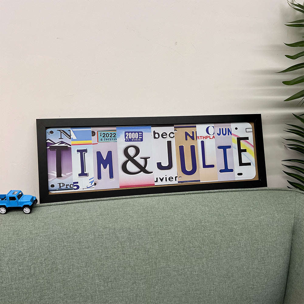 Personalized Couple Handmade Metal Sign