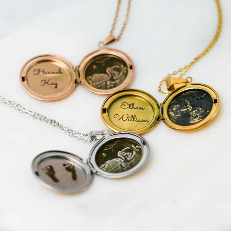 Personalized Engraved Sonogram Necklace