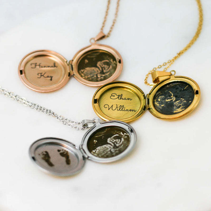 Personalized Engraved Sonogram Necklace