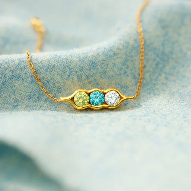 Peas in a Pod 2-6 Birthstone Pea Pod Bracelet