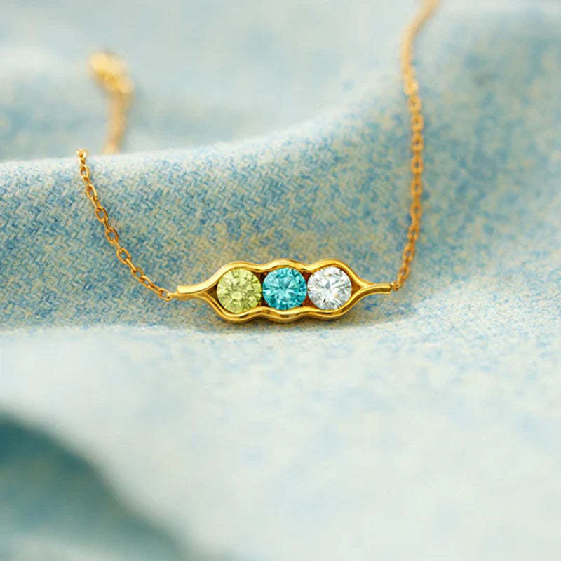 Peas in a Pod 2-6 Birthstone Pea Pod Bracelet