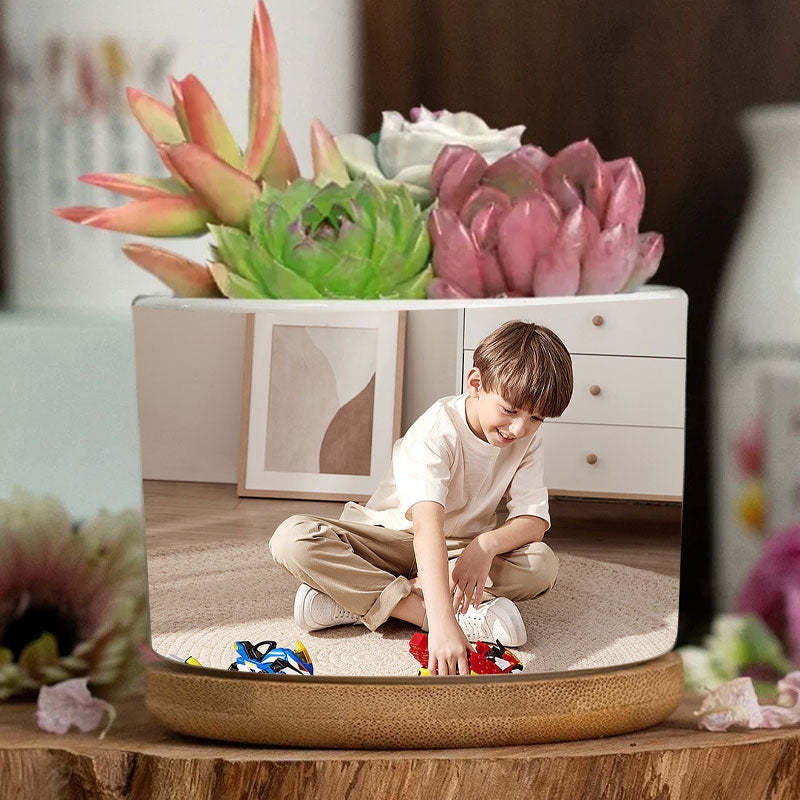 Personalised Flower Pots With Grandchildren's Portraits - Grandparents Day Gifts, Gifts For New Grandparents