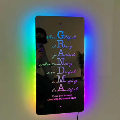 Custom Mother/Grandma Mirror: Personalized Engraved Gift for Mother's Day/Birthday