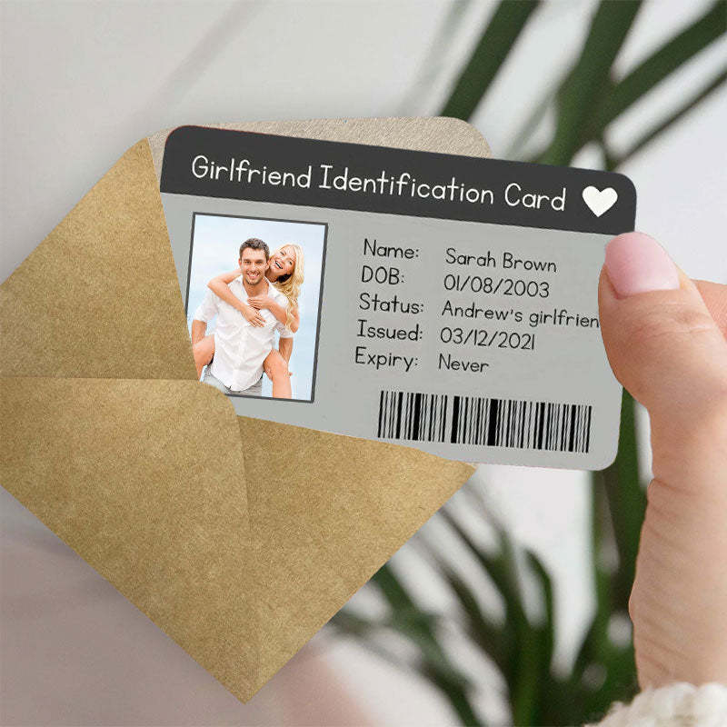 Couple's ID Card - Anniversary Special Gift - Personalized Aluminum Wallet Card