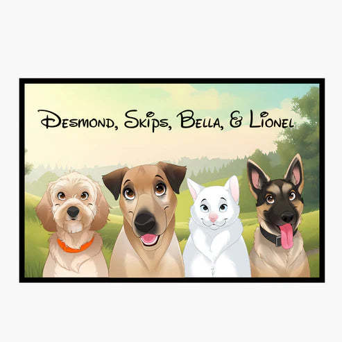 Personalized Forever Friends Portrait, Pet Art Night Light