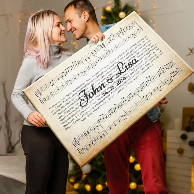 Song Lyrics On Canvas Custom Wall Art
