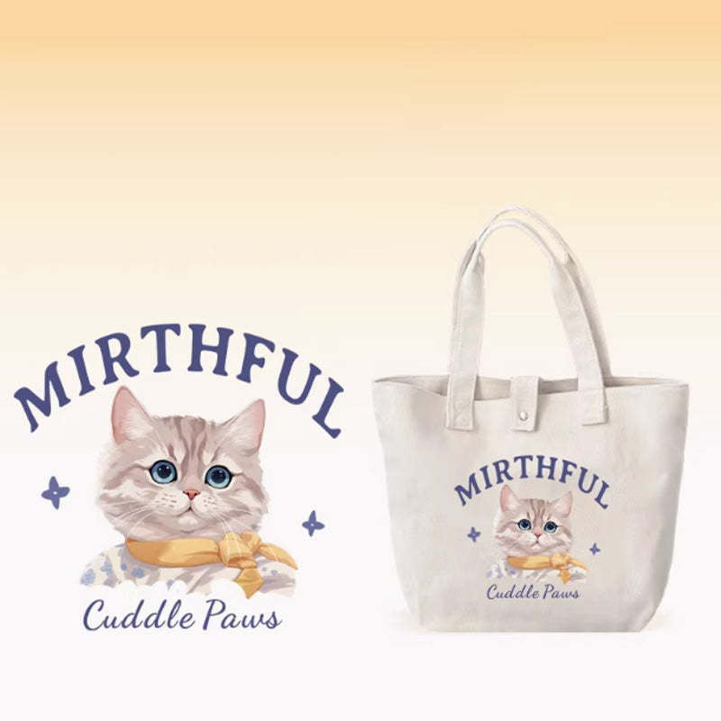 Personalized Cute Pet Canvas Bag - Valentine's Day Gift for Her Who Loves Pets