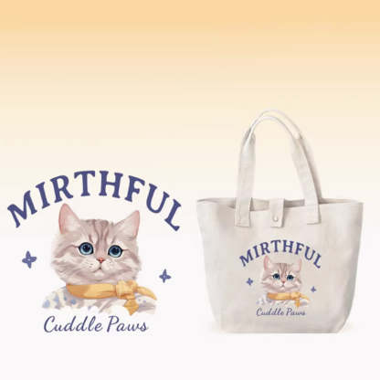 Personalized Cute Pet Canvas Bag - Valentine's Day Gift for Her Who Loves Pets