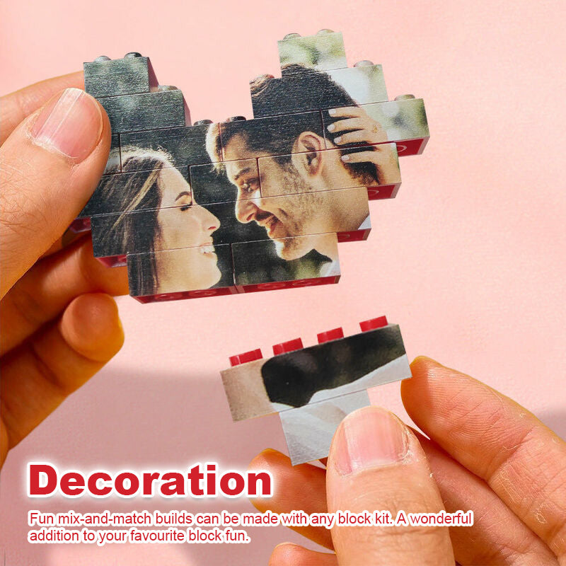 I Love You Personalized Photo Building Blocks Romantic Valentine's Day Gift