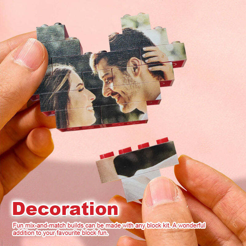 I Love You Personalized Photo Building Blocks Romantic Valentine's Day Gift