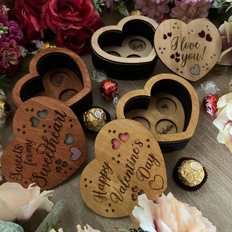 Personalized Heart Shaped Chocolate Candy Box