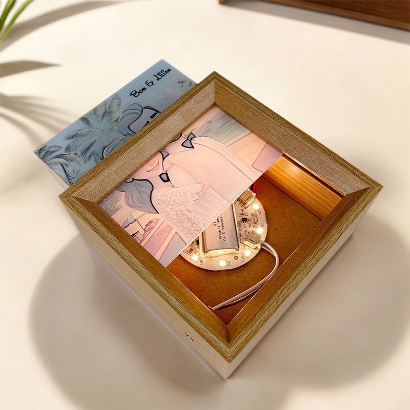 Custom Background Cartoon Image Personalized Wooden Night Light Home Decoration