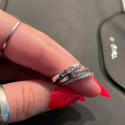 Grandmother Rings with Birthstones for Grandchildren