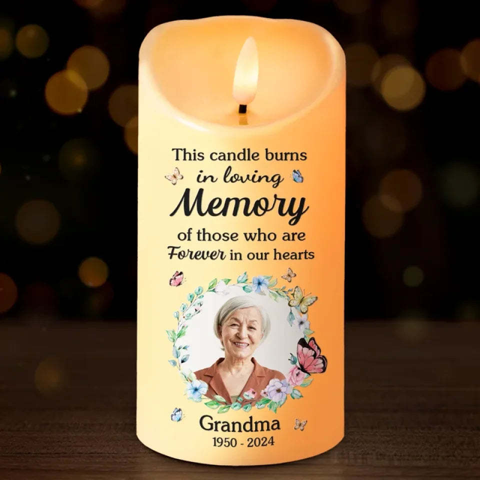 Custom Photo This Candle Burns In Loving Memory - Memorial Personalize